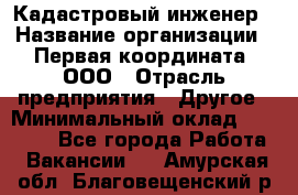 Кадастровый инженер › Название организации ­ Первая координата, ООО › Отрасль предприятия ­ Другое › Минимальный оклад ­ 20 000 - Все города Работа » Вакансии   . Амурская обл.,Благовещенский р-н